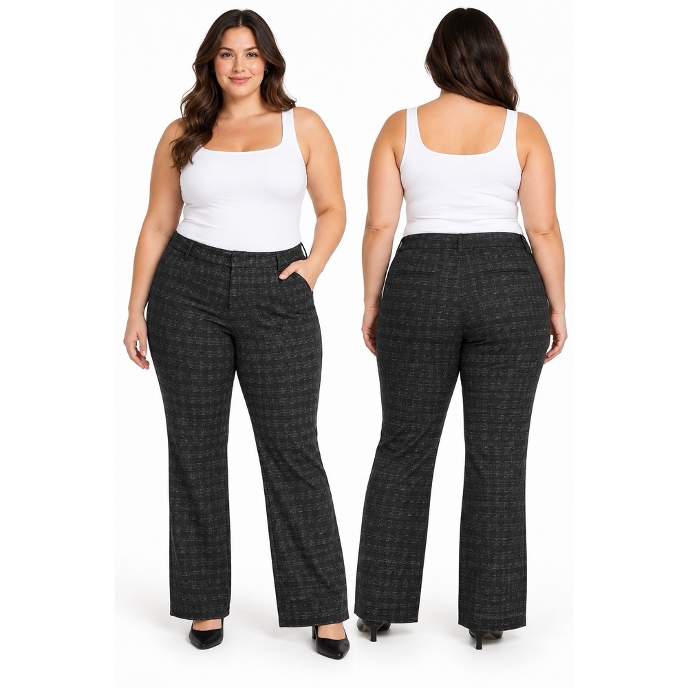 KUT From The Kloth Women's 24W Black Straight Leg Pants Stretch 48" Waist